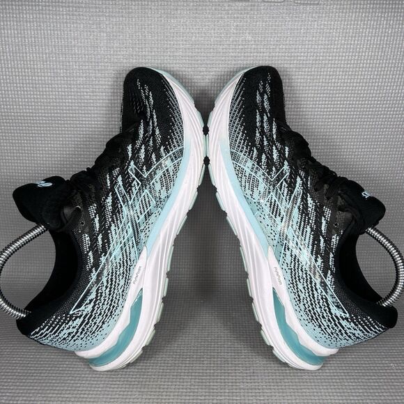 ASICS GEL-STRATUS 3 Knit Women's Sz 11 Running Gym Shoes Athleisure Black Teal - Picture 7 of 11